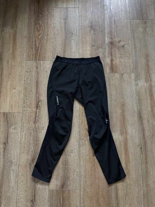 Czarne legginsy sportowe męskie Craft M termoaktywne treningowe