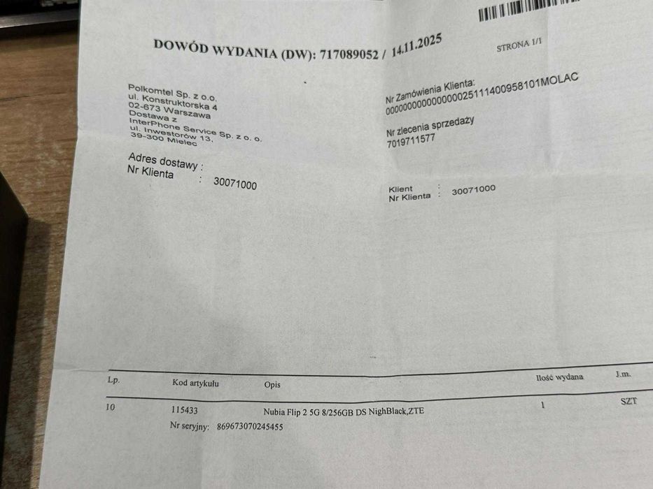 Telefon Nubia Flip 2 5G 8/256GB /Plus