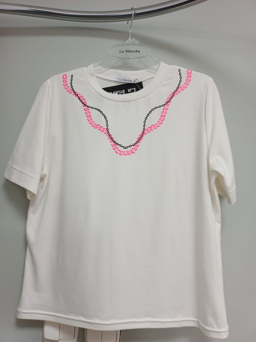 Bluzka damska z krótkim rękawem La blanche