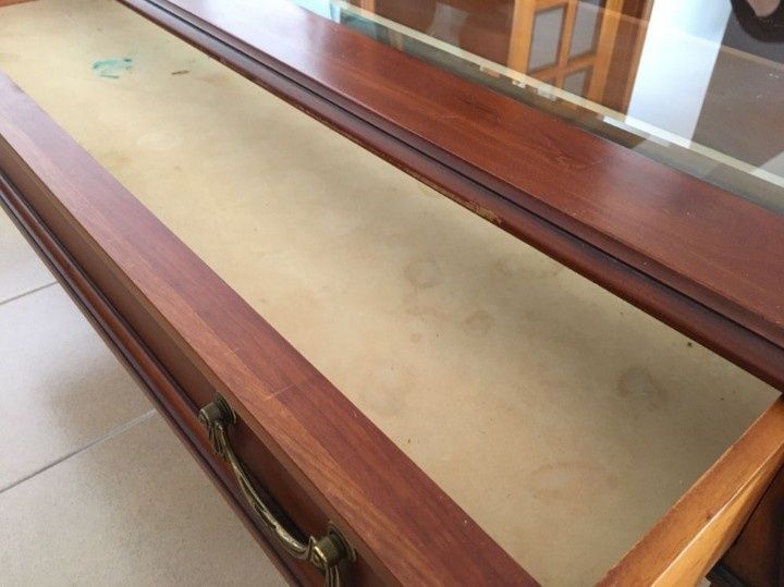 Mesa centro madeira natural cerejeira - antiquário