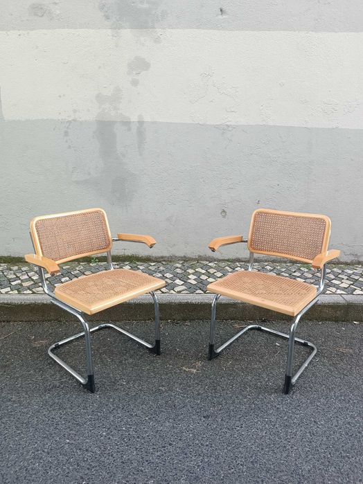 Par de cadeiras tipo cesca de Marcel Breuer
