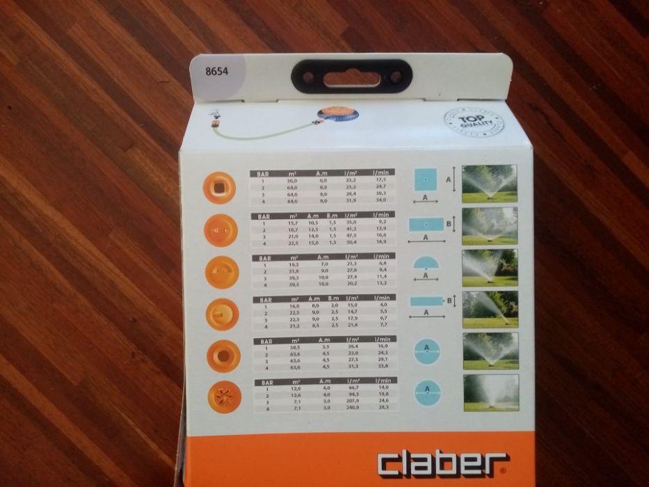 Aspersor fixo de rega 6 posições CLABER