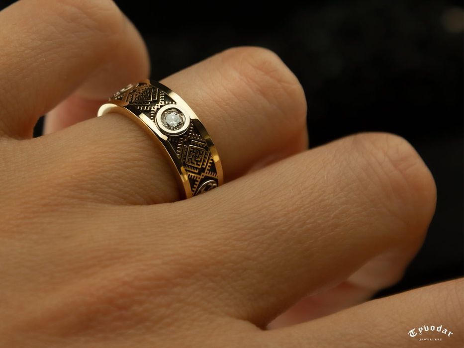 Złote słowiańskie obrączki  | Biżuteria słowiańska | TYVODAR.COM