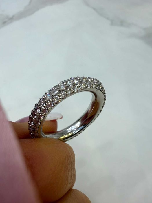 Obrączka Eternity z diamentami naturalnymi 2.37 CT