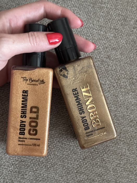 Молочко бронзове bronze з шимером шимер хайлайтер body shimmer бронзер