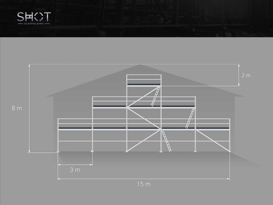 NOWE rusztowanie typ PLETTAC na ścianę szczytową ~ 90m2 ~TANIO