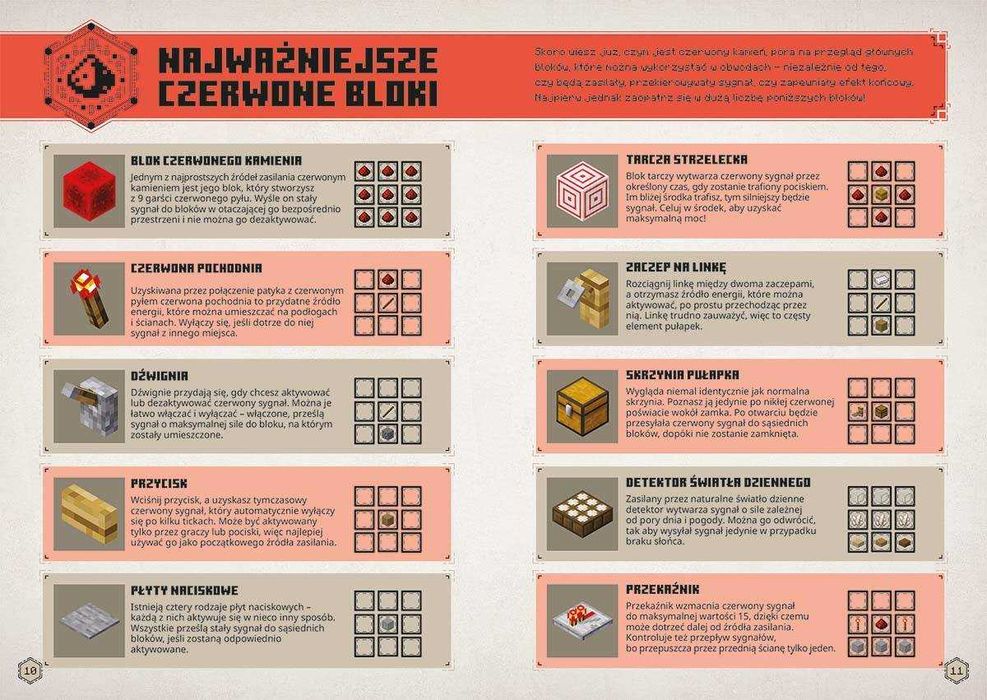 KSIĄŻKA MINECRAFT podręcznik czerwonego kamienia HARPERKIDS