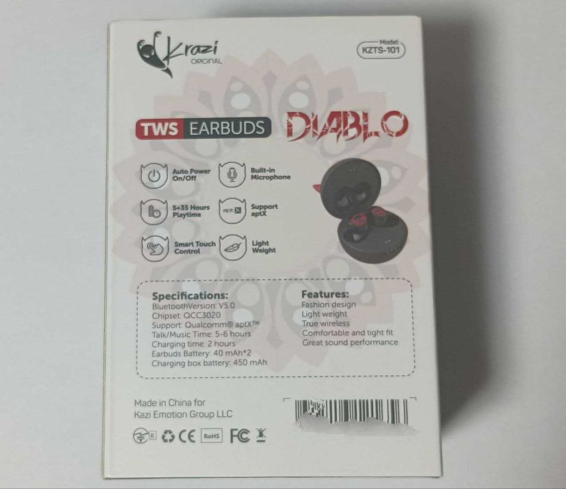 Навушники Krazi Diablo — Бездротова свобода та якісне звучання!