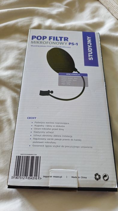 Pop filtr mikrofonowy Mozos PS1 studyjny