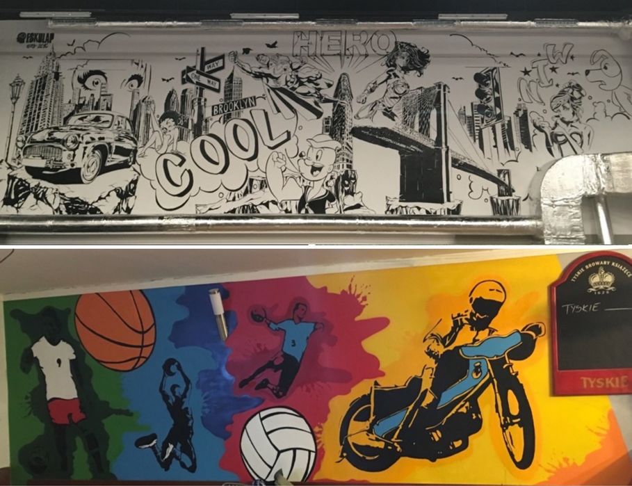 Artystyczne malowanie ścian, mural, graffiti