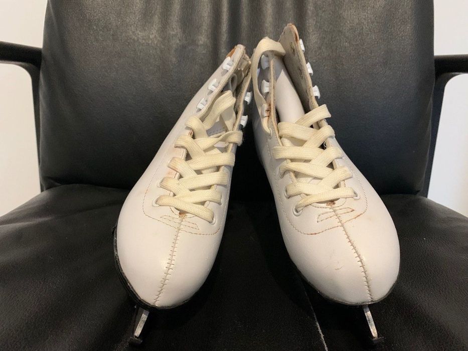 Дитячі фігурні ковзани білі 32 розмір