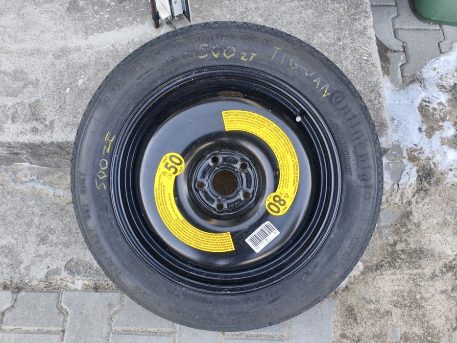 Koło zapasowe do Volkswagena Tiguan 145/80 R 18. 99 M Continental