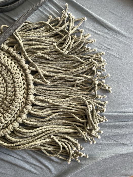 Boho bags ręcznie robione khaki torebka torba damska sznurek pleciona
