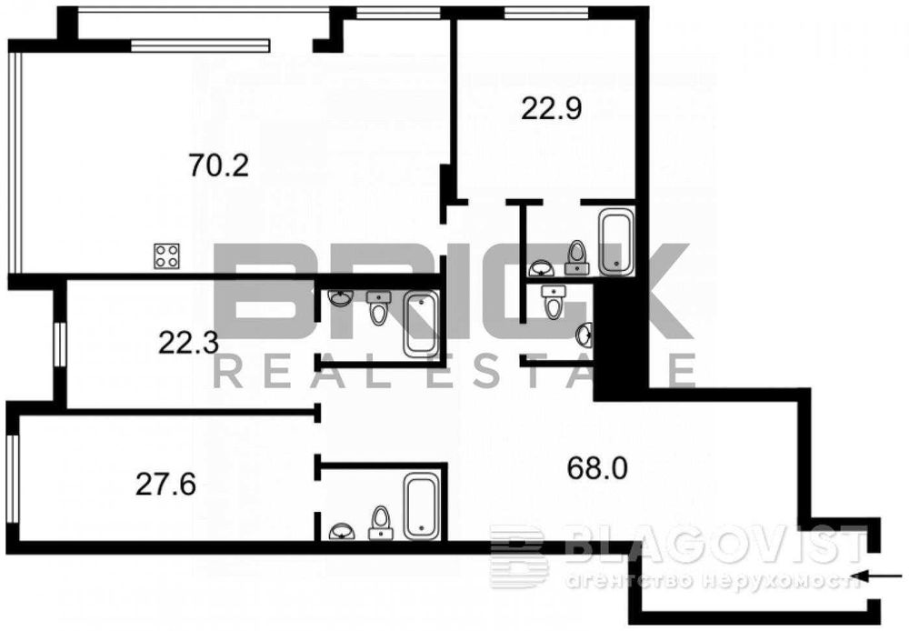 3-комнатная квартира по адресу ул. Редутная (площадь 234,6 м²) - Atlanta.ua - фото 11