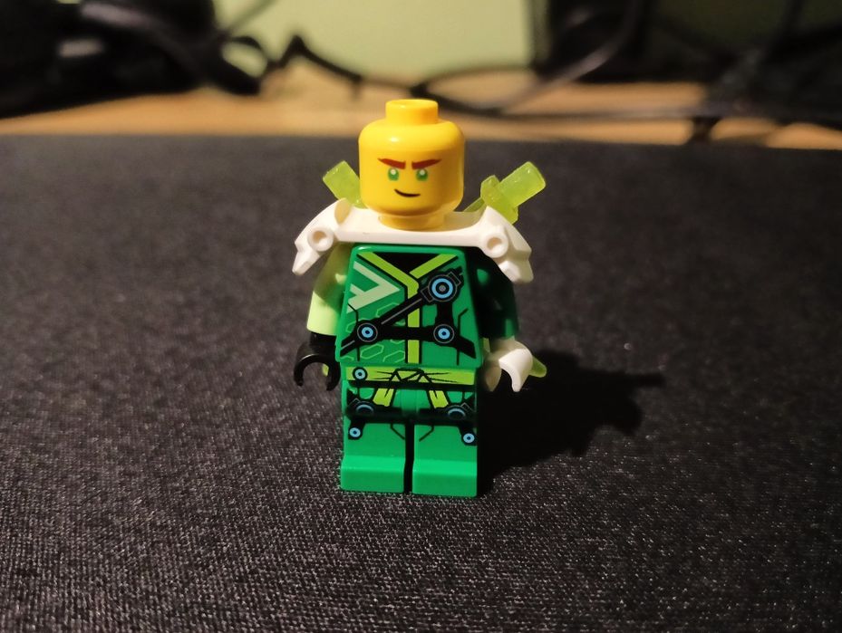Zielony animowany ludzik lego