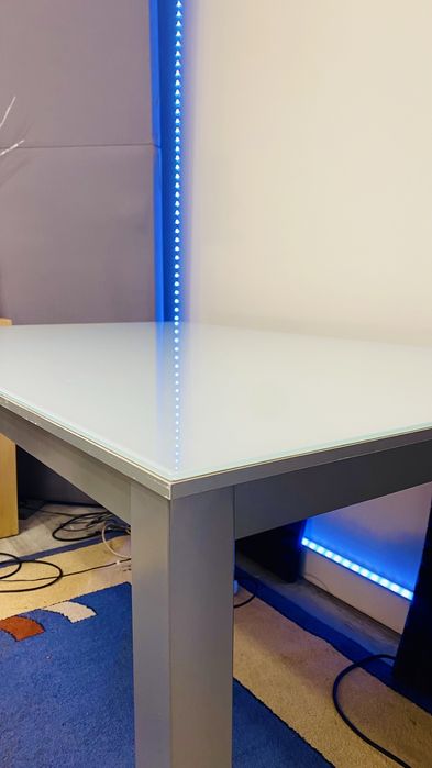 Mesa de Jantar em Vidro com Extensão – Formi Hogar – 140x90cm + 50cm