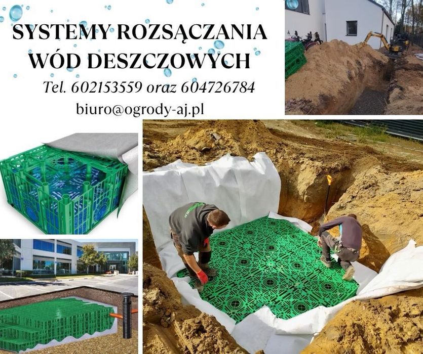 Drenaże odwodnienia • Odprowadzanie deszczówki • Prace minikoparką