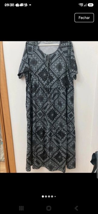 Vestido cinzento e preto  xxl