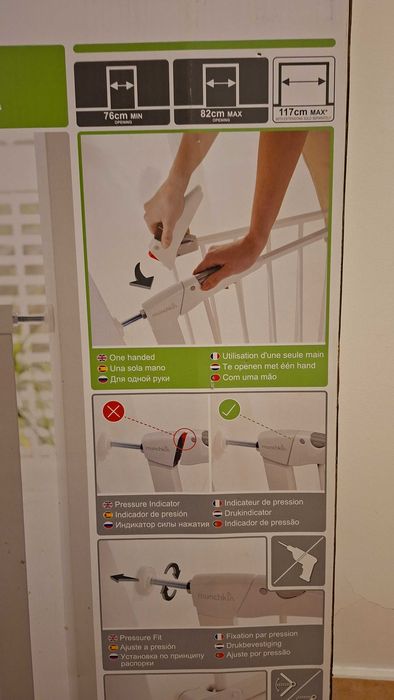 Grade de segurança / barreira de criança da Munchkin + extensor