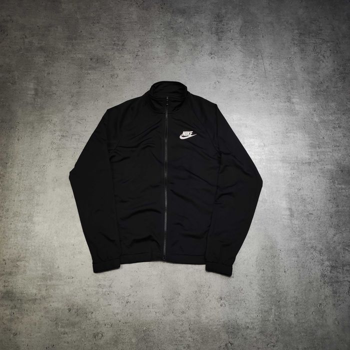 MĘSKA Bluza Nike Sportowa Stójka Suwak Dri-Fit Czarna Klasyczna