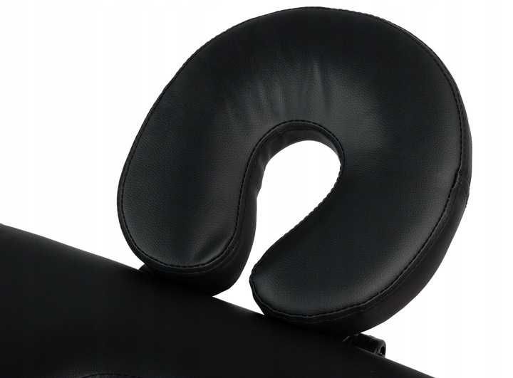 Масажний стіл чорний дерев'яний 60 см 2-секційний Bodyfit, кушетка