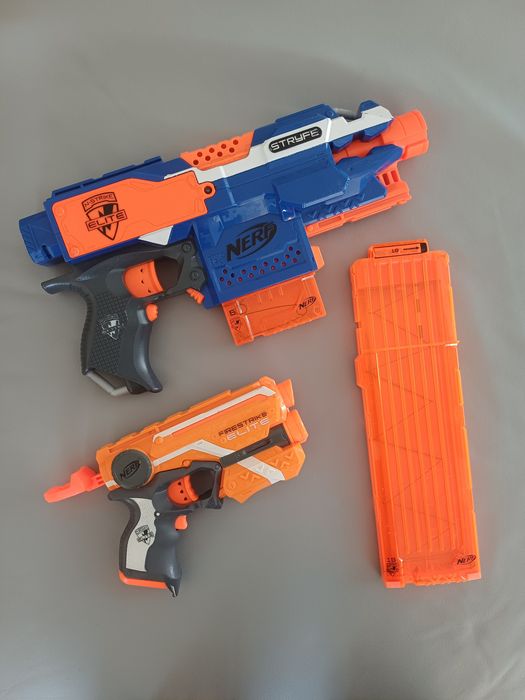 Nerf Stryfe z dużym magazynkiem + Nerf Firestrike gratis