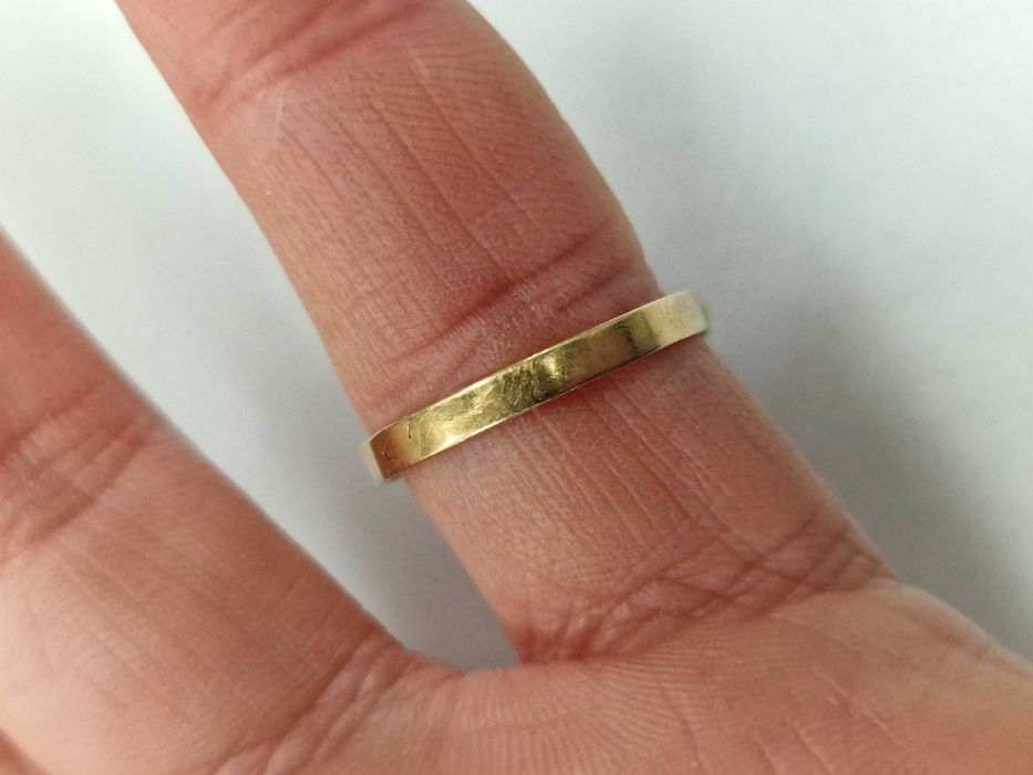 1963-86! Złoty pierścionek/ 585/ 3.51 gram/ R22/ Koral naturalny