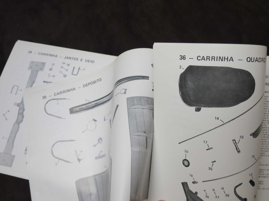 Catálogo peças Famel motorizadas antigas 50 cc Famel XF 17 etc...