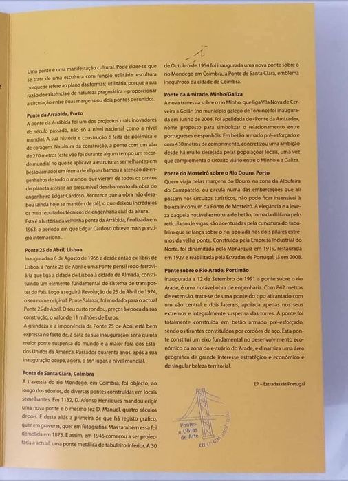 Pontes e Obras de Arte - Pagela