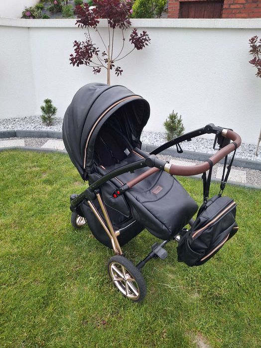 BabyActive Musse Ultra - Wózek Głęboko-Spacerowy 2w1 BLACK/ROSE GOLD