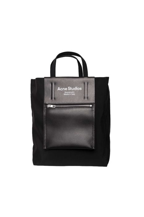 Сумка Acne Studios Baker Out medium canvas and printed leather tote Black