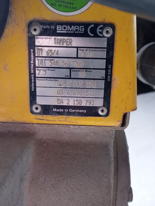 Stopa wibracyjna zagęszczarka do ubijania