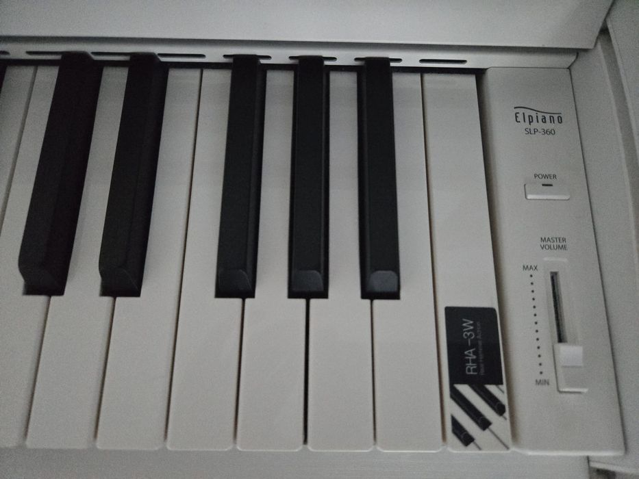 Pianino elektroniczne ELPIANO SLP-360 białe + biała ława