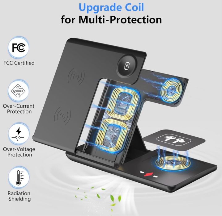 Carregador sem dios 3 em 1