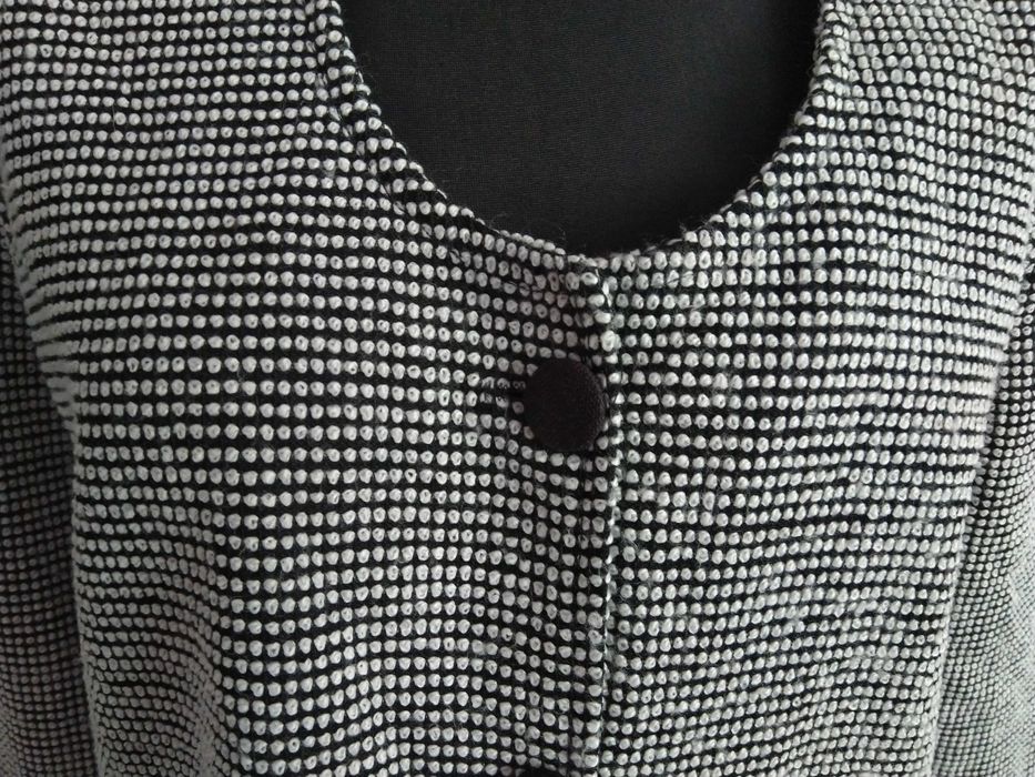 Biało-czarna marynarka retro, vintage, guziki, kieszonki, kieszenie