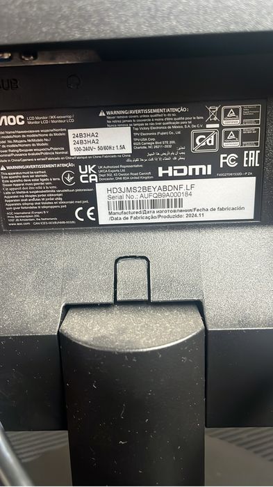 Monitor hdmi 24 polegadas