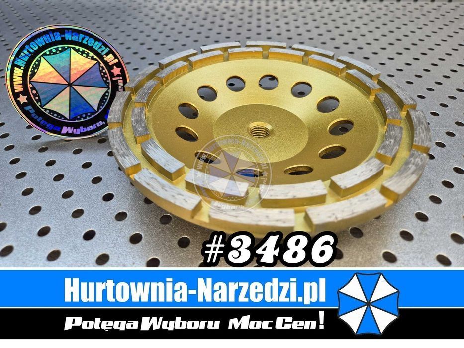 Tarcza garnkowa do szlifowania betonu 180mm M14 segmentowa diamentowa