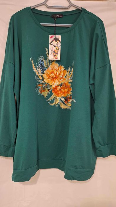 Bluzeczka uniwersalna zielona. 140 biust.