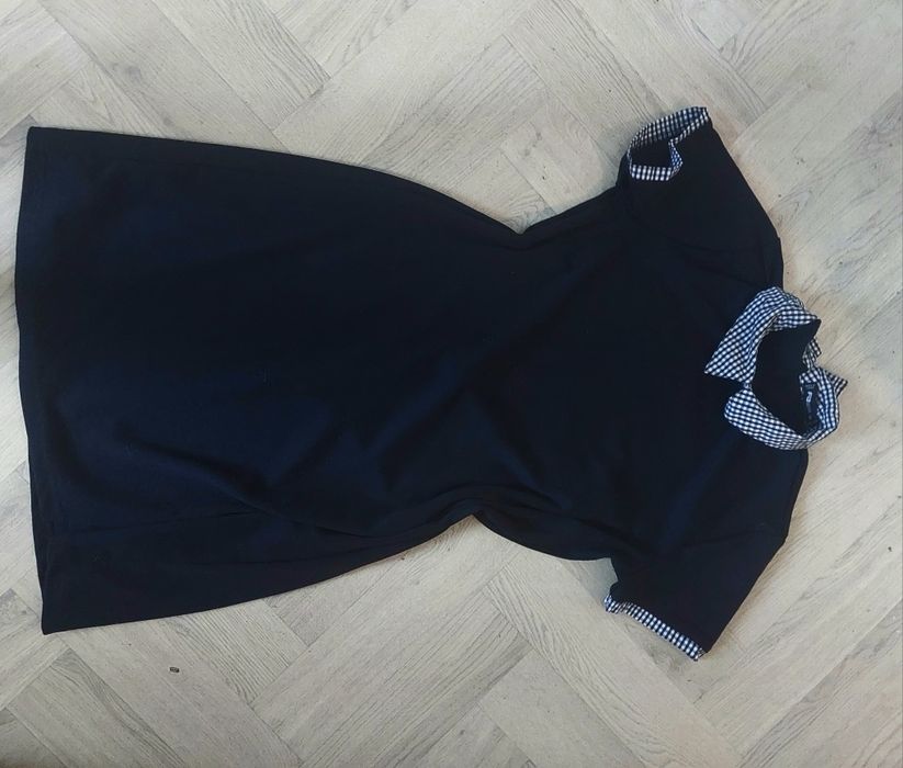 Sukienka czarna kołnierzyk fb sister m wensday