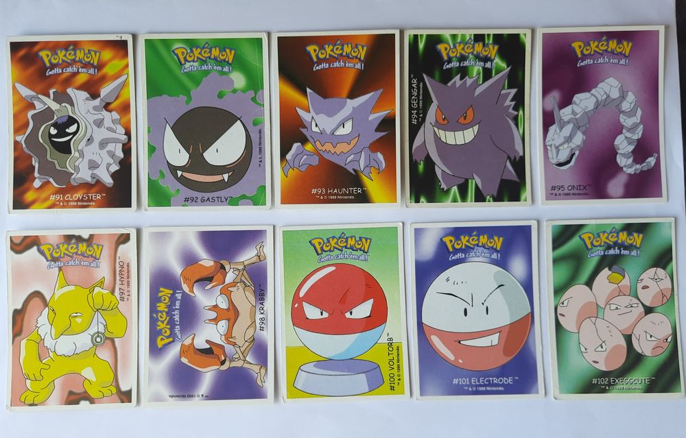 Cartas pokemon boomer de 1999 - venda à unidade