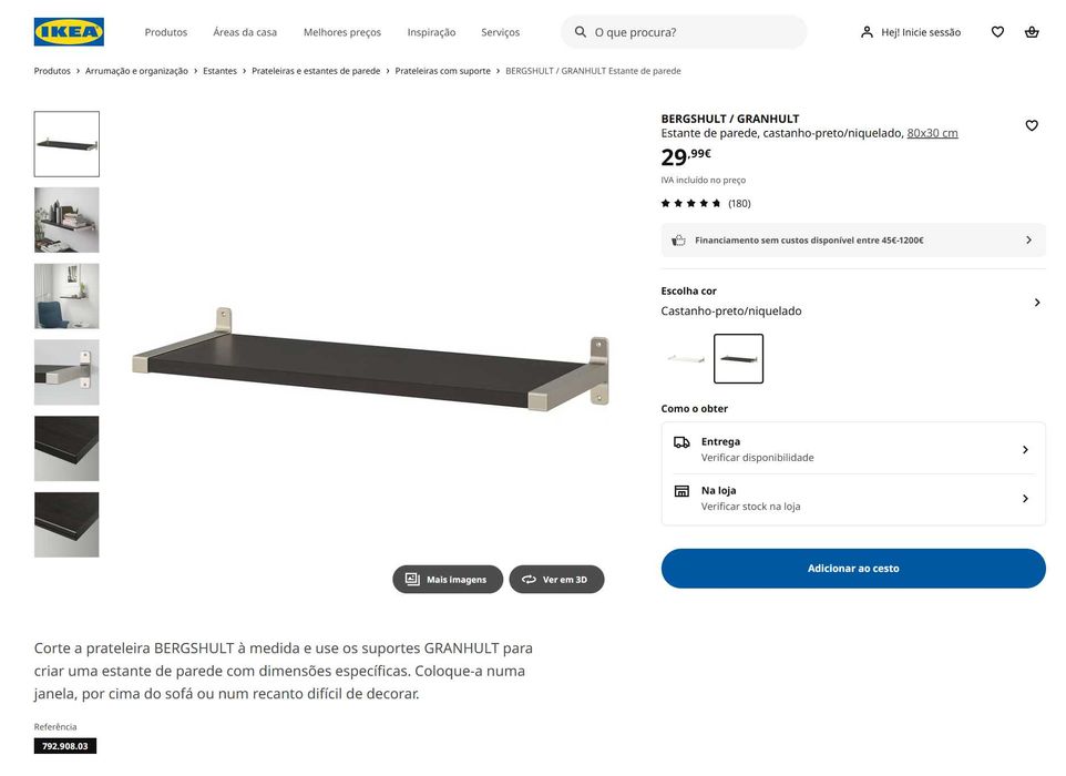 Vendo ou troco | 2 estantes de parede Ikea Bergshult Granhult