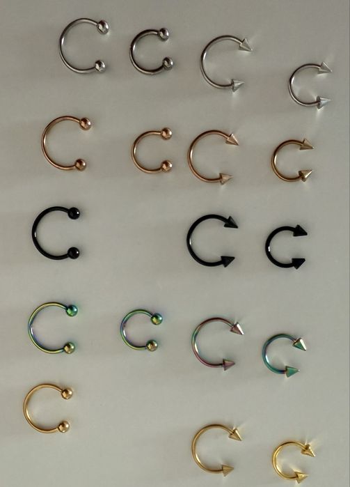 Lote Piercings (vários tamanhos, modelos e cores)