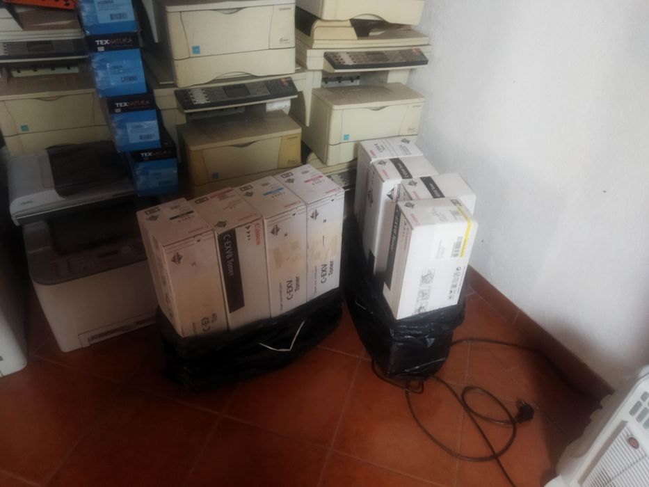 Grande lote de máquinas multifunções impressoras toners tinteiros scan