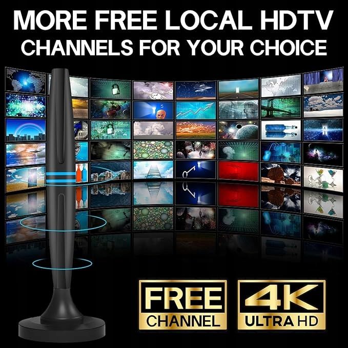 Cyfrowa antena Hdtv -Zawiera podstawę magnetyczną