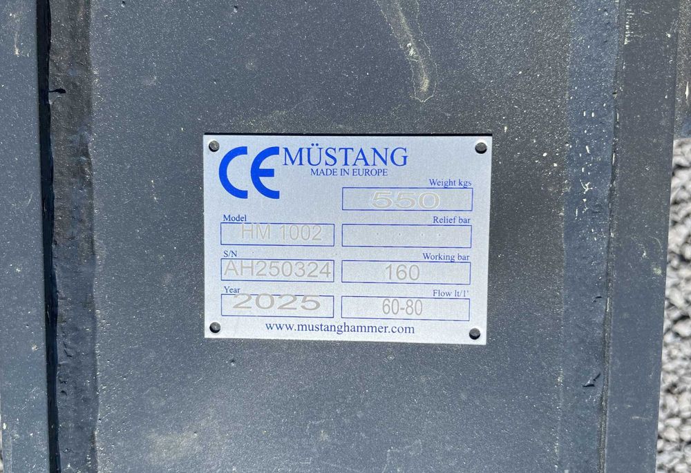 Młot hydrauliczny wyburzeniowy mustang 1002 do koparki