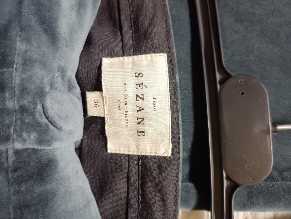 Spodnie Sézane welurowe/ wysoki stan