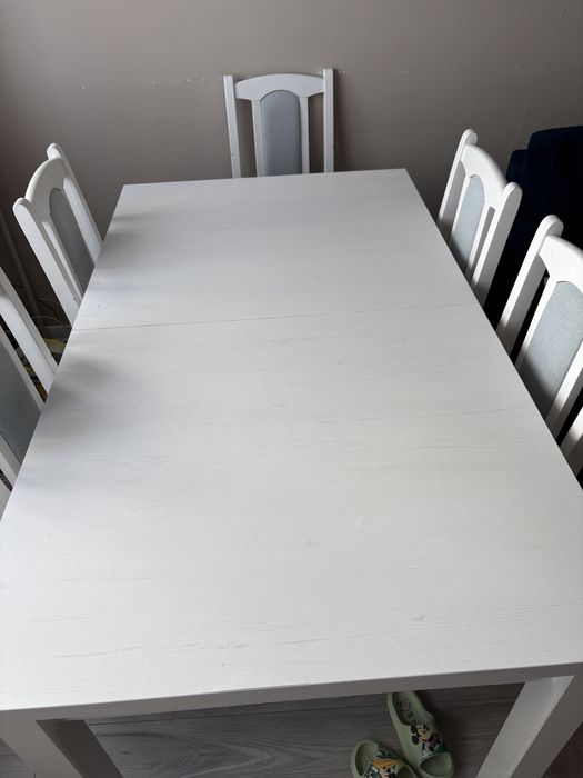 Stol rozkladany + 6 krzesel