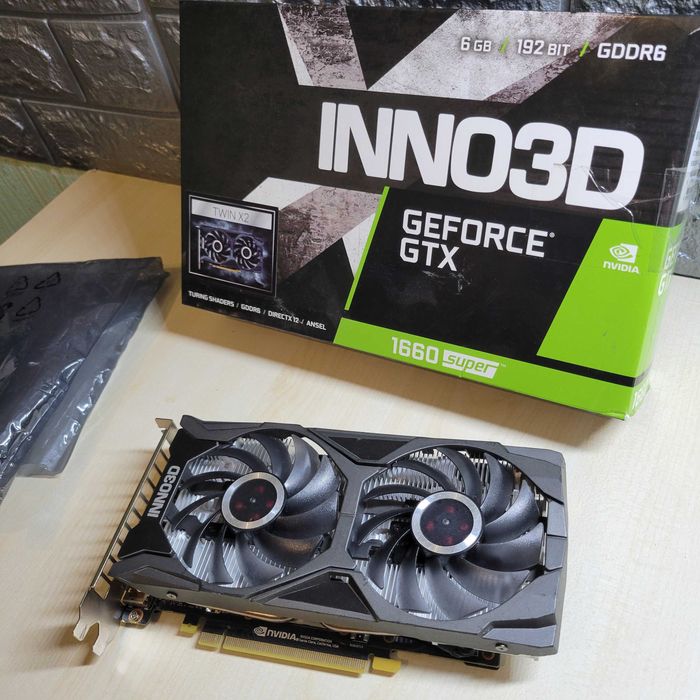 Видеокарта GTX 1660 super 6gb DDR6 полный комплект RTX  2060