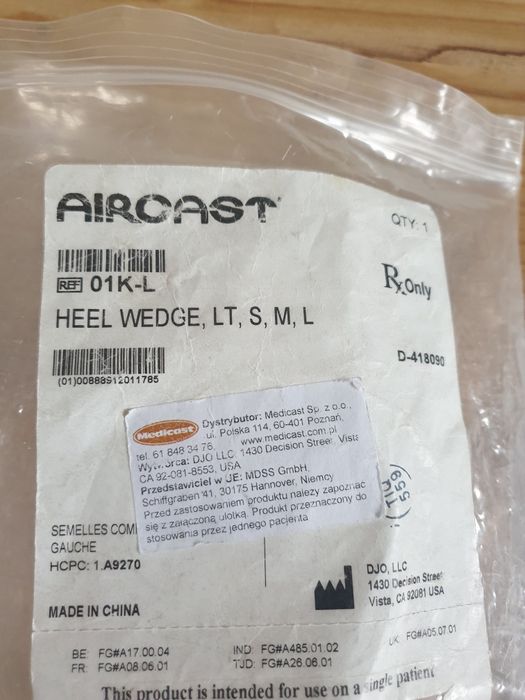 Achilles Heel Wedges Aircast Wkładki