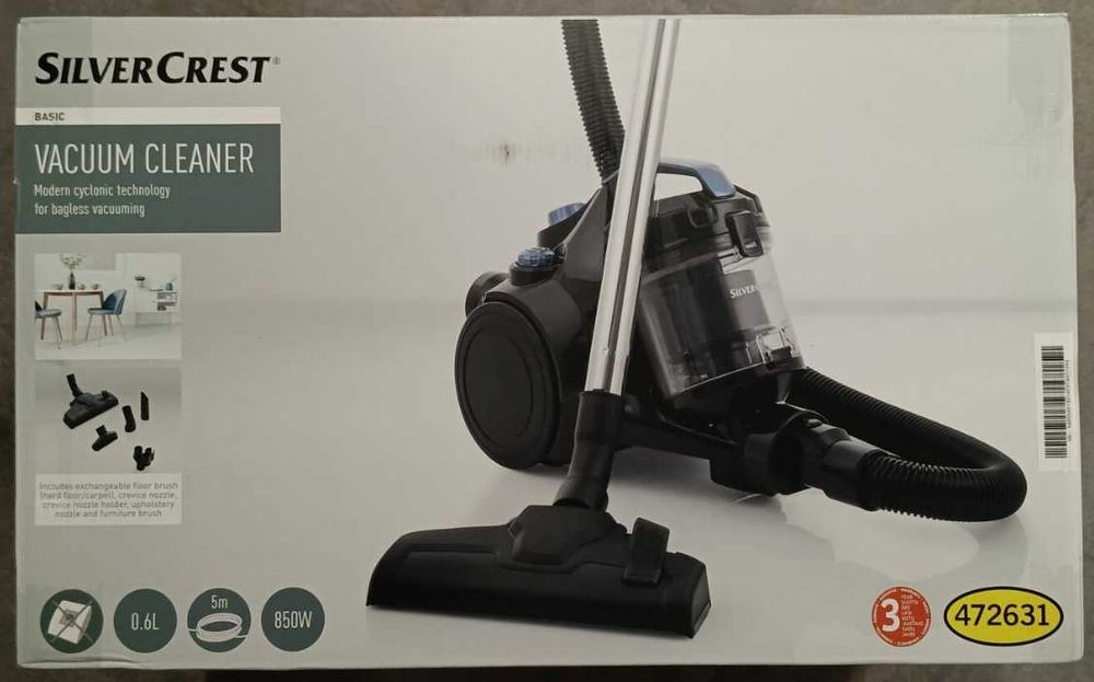 SILVERCREST cyklonowy odkurzacz bezworkowy, 850 W, NOWY
